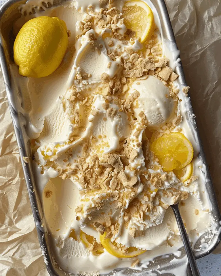 No Churn Lemon Cheesecake Ice Cream