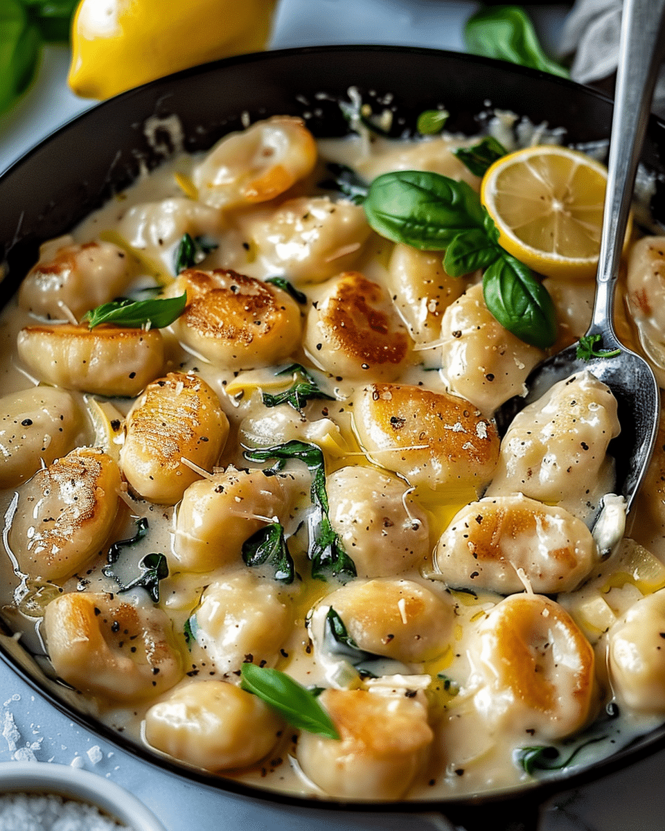 One Pan Lemon Chicken Gnocchi
