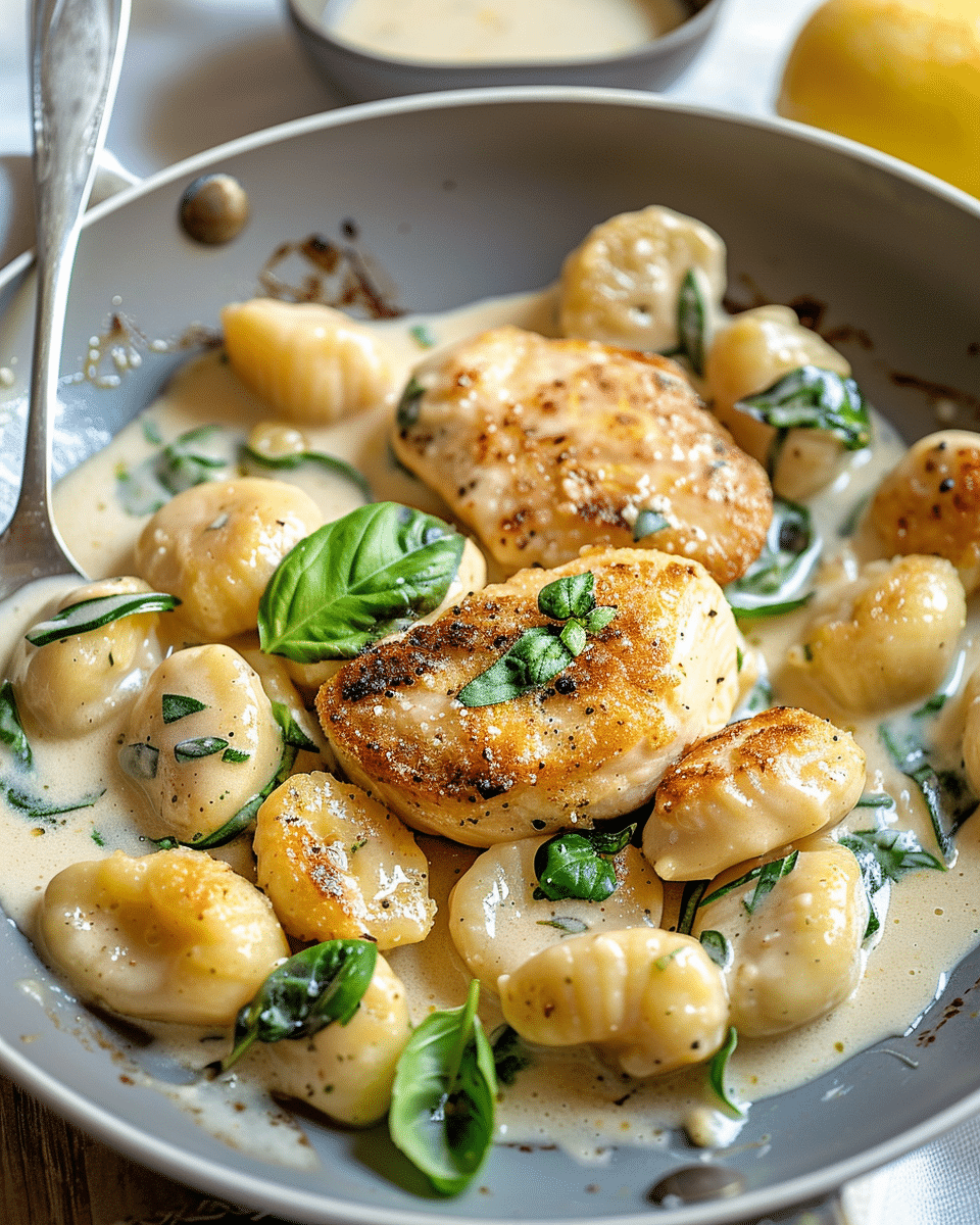 One Pan Lemon Chicken Gnocchi