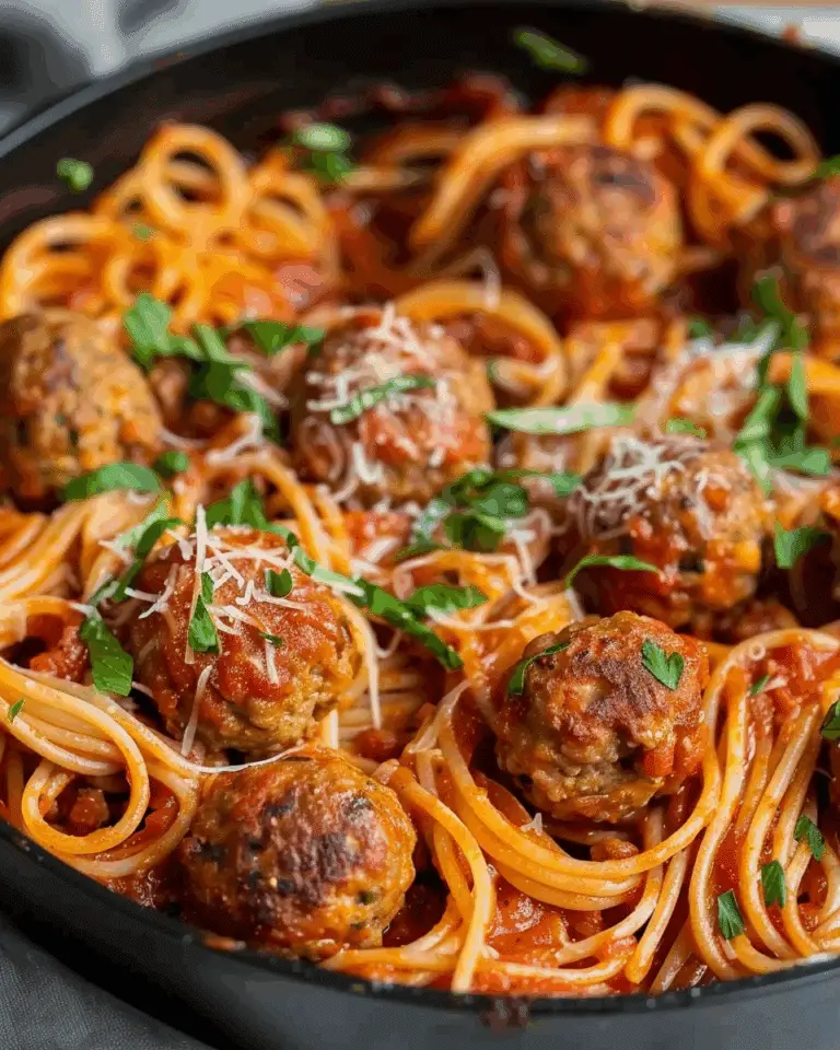 One-Pan Spaghetti and Meatballs