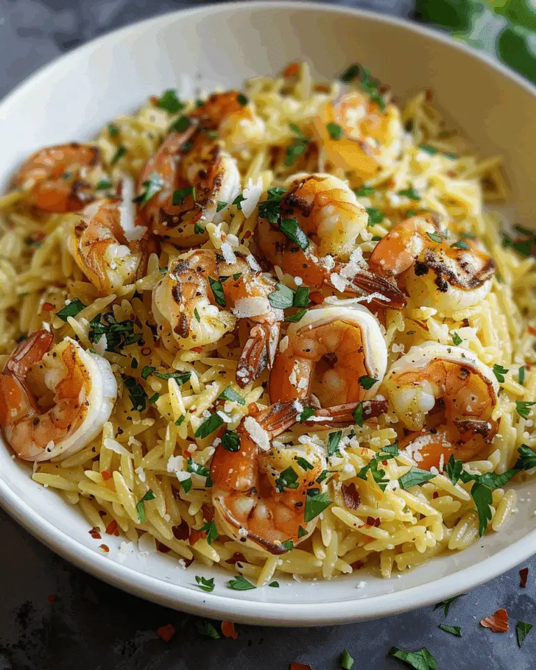 Parmesan Orzo with Shrimp