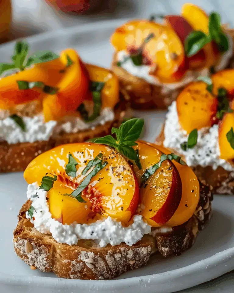 Peach Bruschetta With Whipped Ricotta: The Ultimate Summer Bites Appetizer