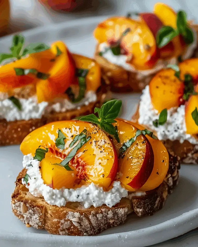 Peach Bruschetta With Whipped Ricotta: The Ultimate Summer Bites Appetizer