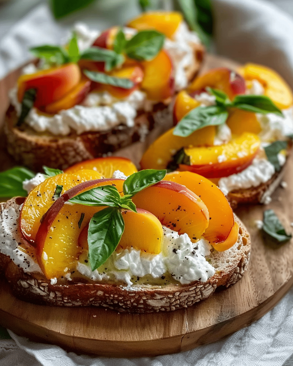 Peach Bruschetta With Whipped Ricotta: The Ultimate Summer Bites Appetizer