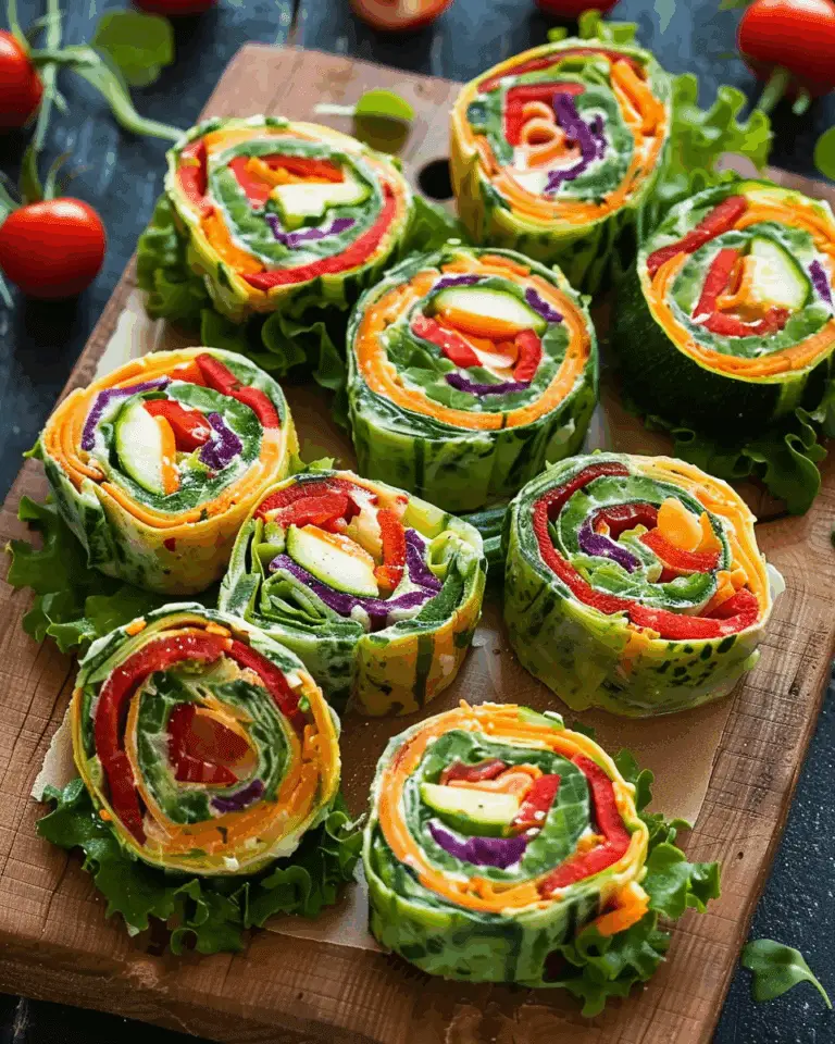 Rainbow Veggie Pinwheels