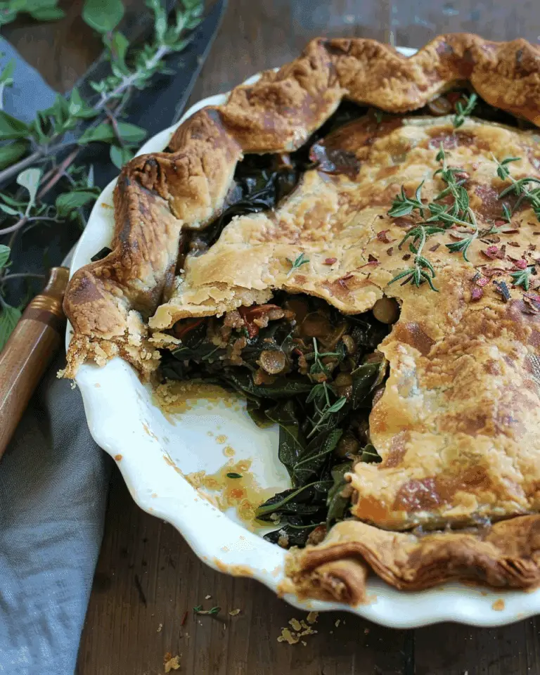 Rustic Swiss Chard Pie with Yeasted Spelt Crust