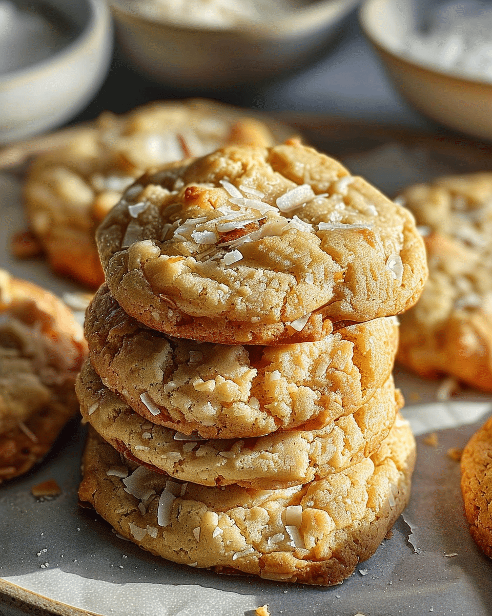 Salted White Chocolate Coconut Cookies