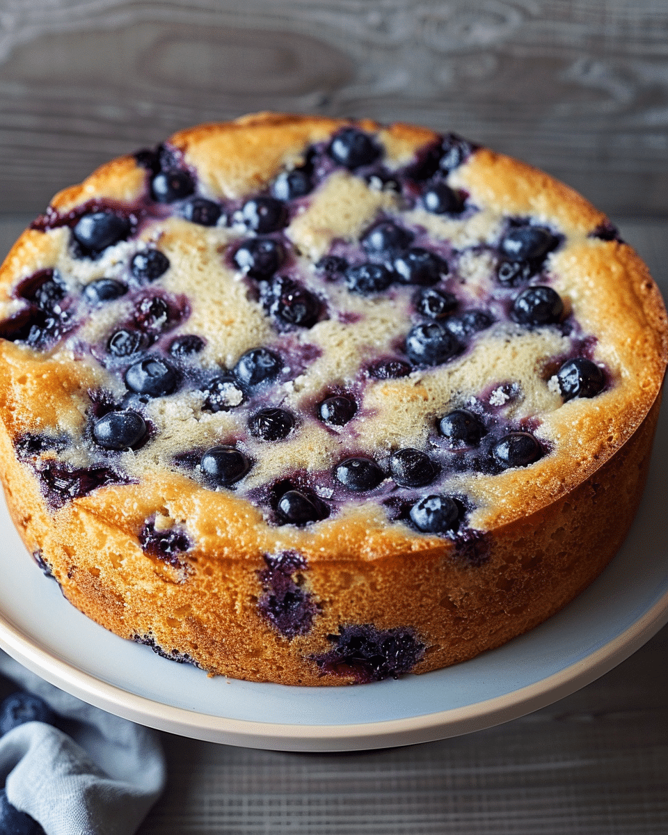 Simple Blueberry Yogurt Cake