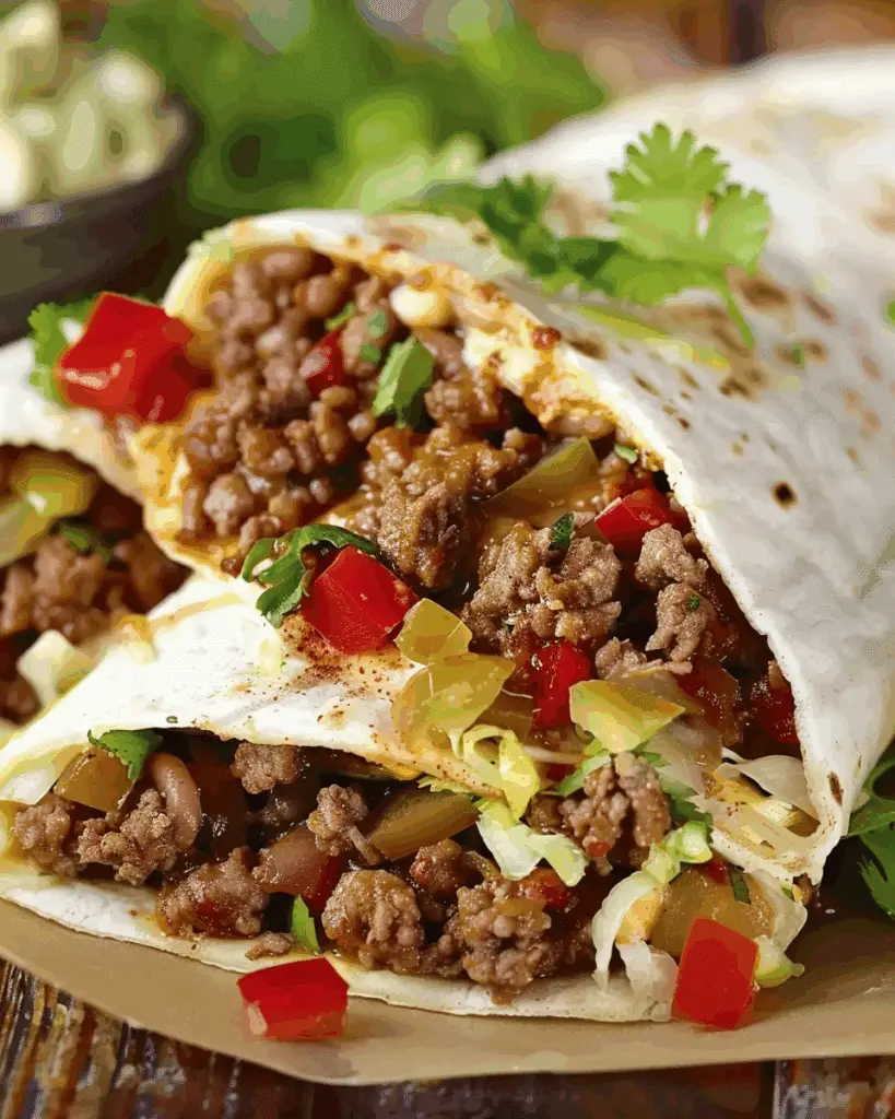 Spicy Beef Burritos
