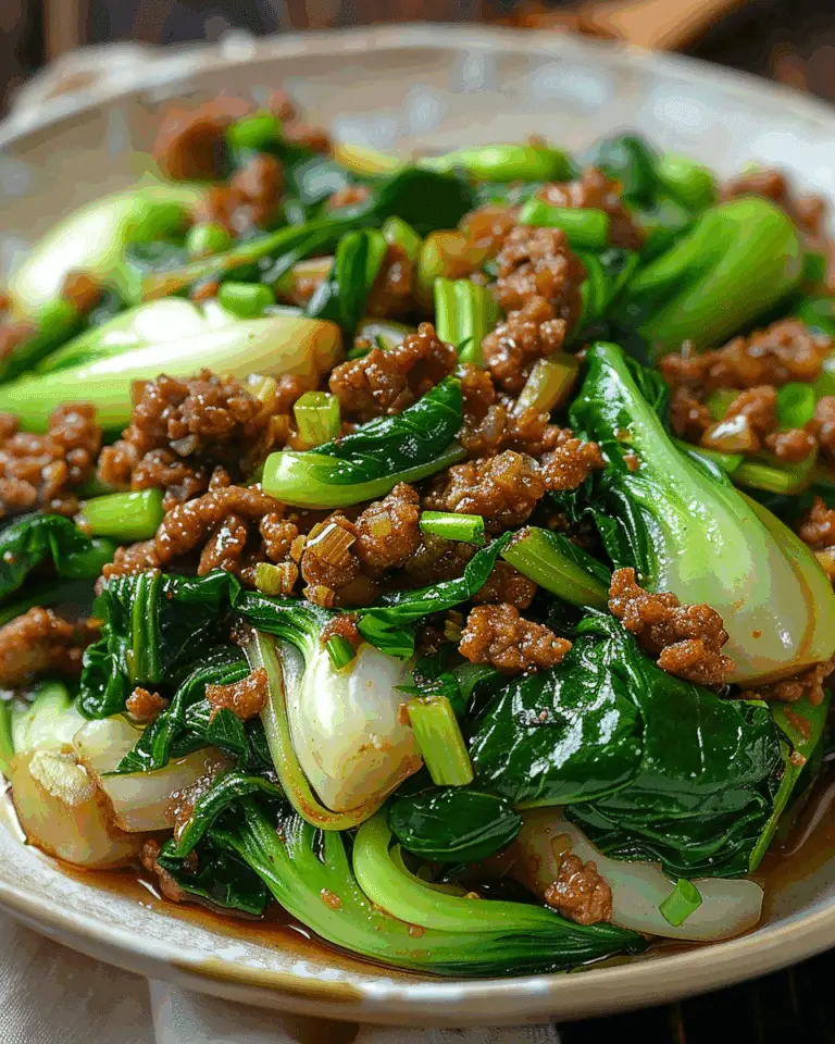 Stir-fried Bok Choy Ground Meat
