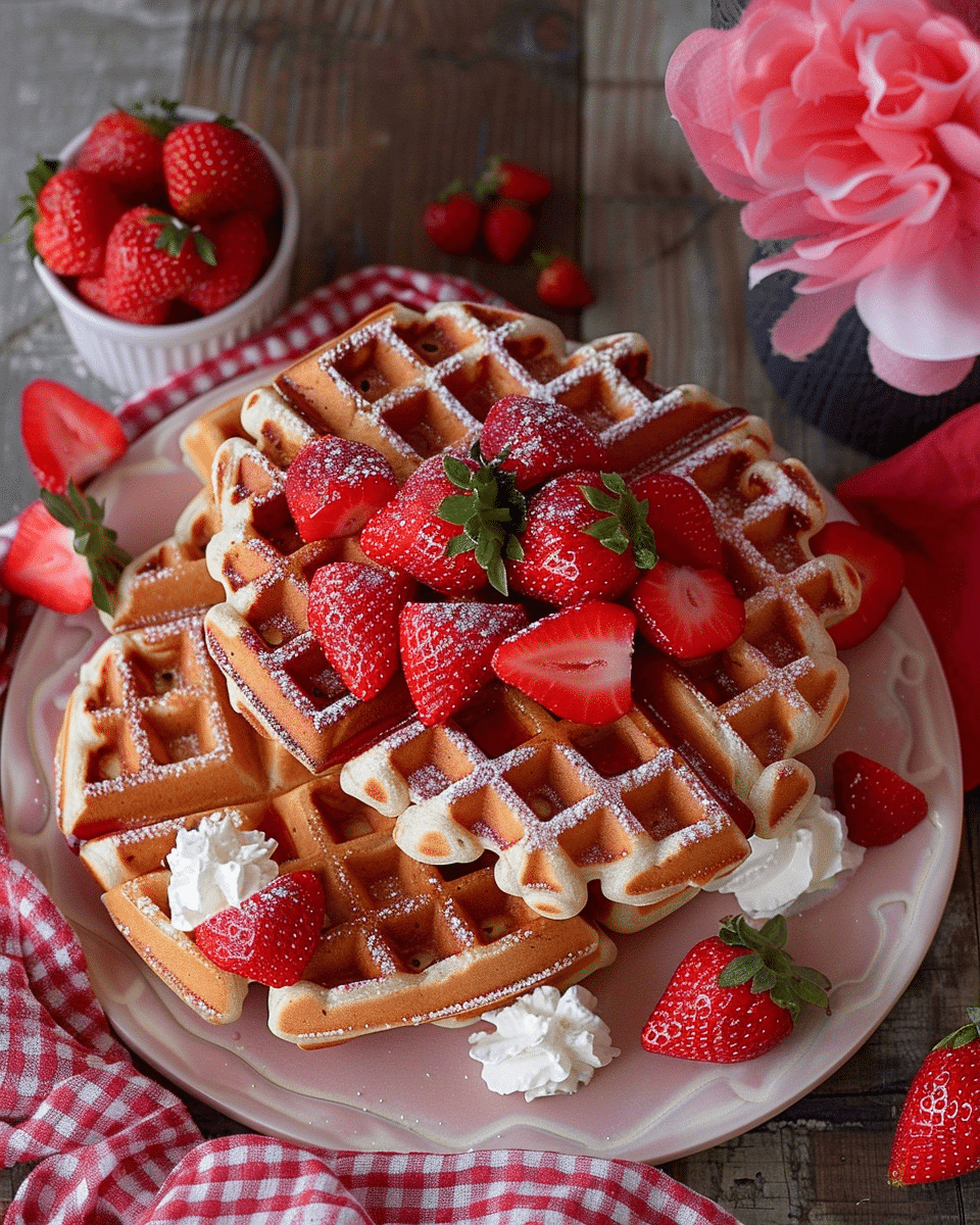 Strawberry Waffles Recipe