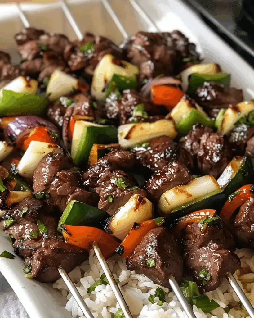 Sweet Teriyaki Beef Skewers