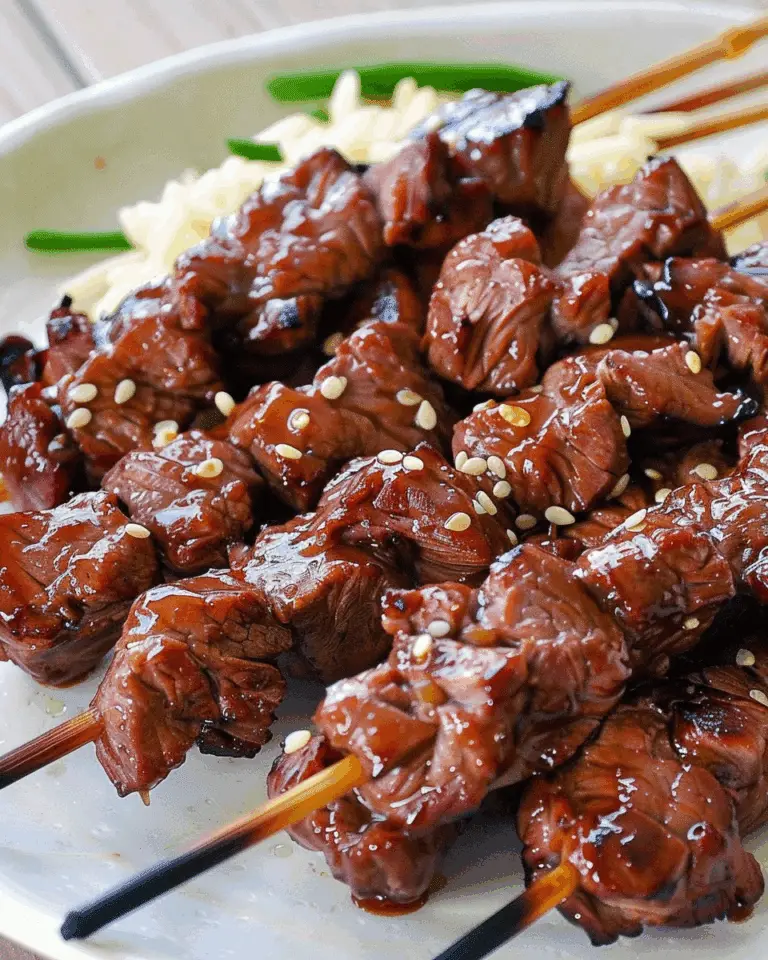 Sweet Teriyaki Beef Skewers