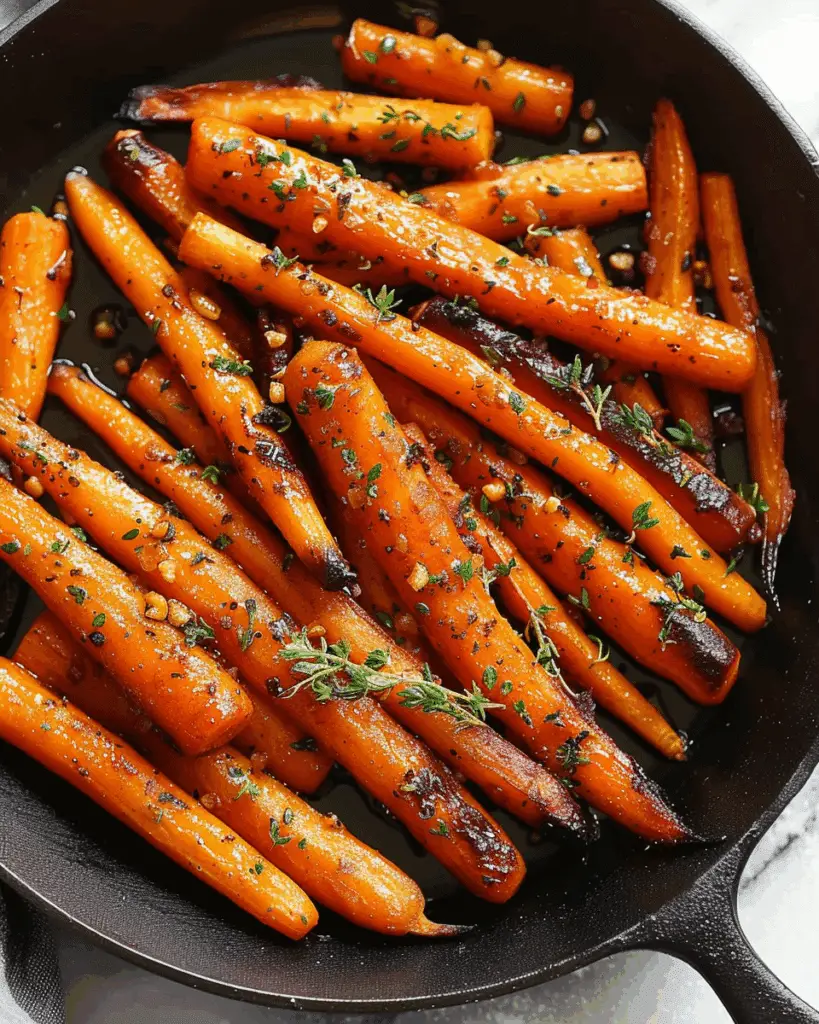 Brown Butter Garlic Honey Roasted Carrots