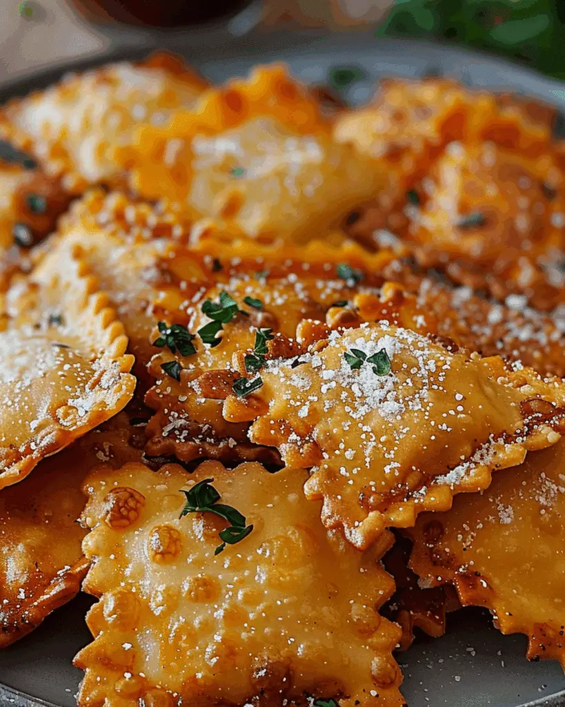 Butter-Toasted Ravioli – A Crispy, Cheesy Delight!