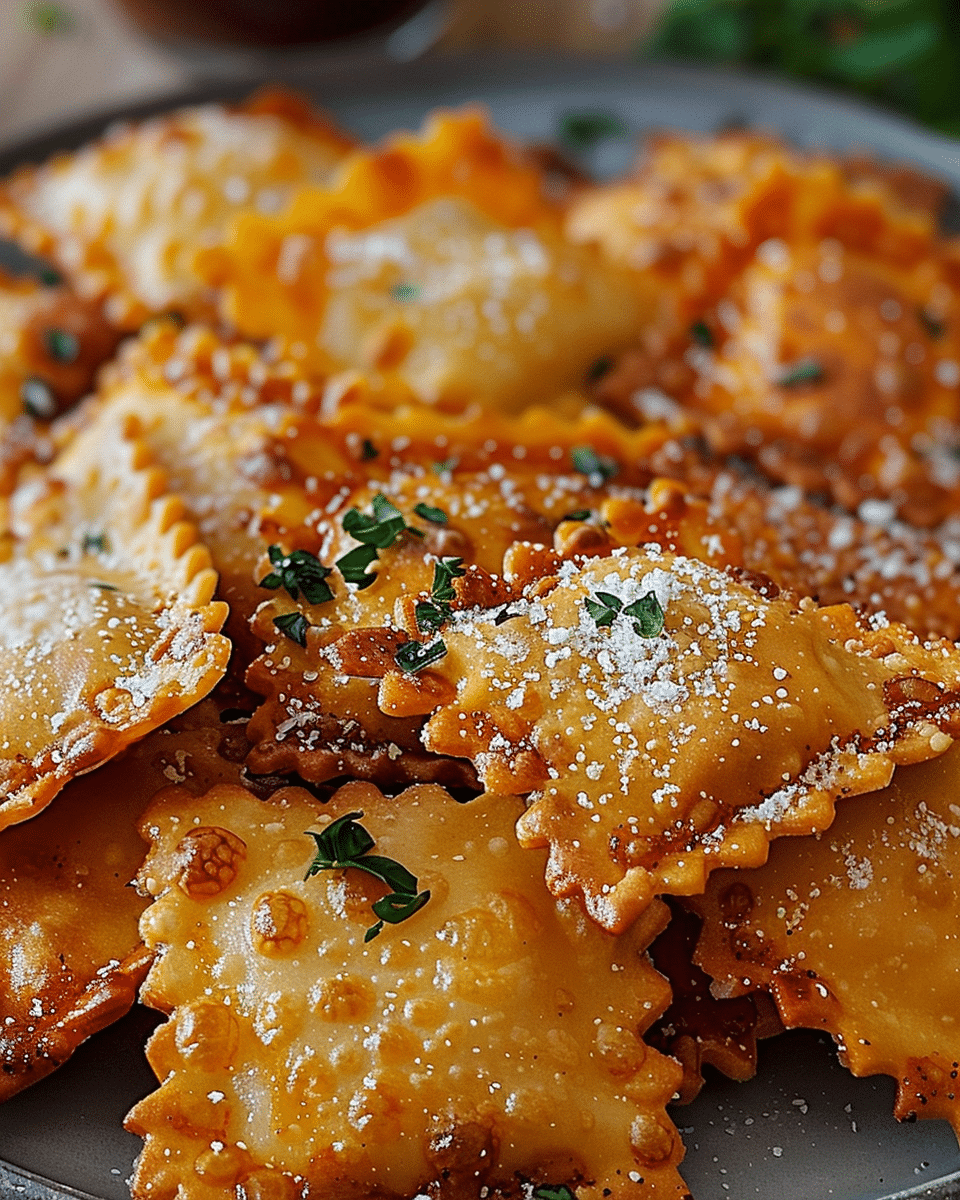 Butter-Toasted Ravioli – A Crispy, Cheesy Delight!