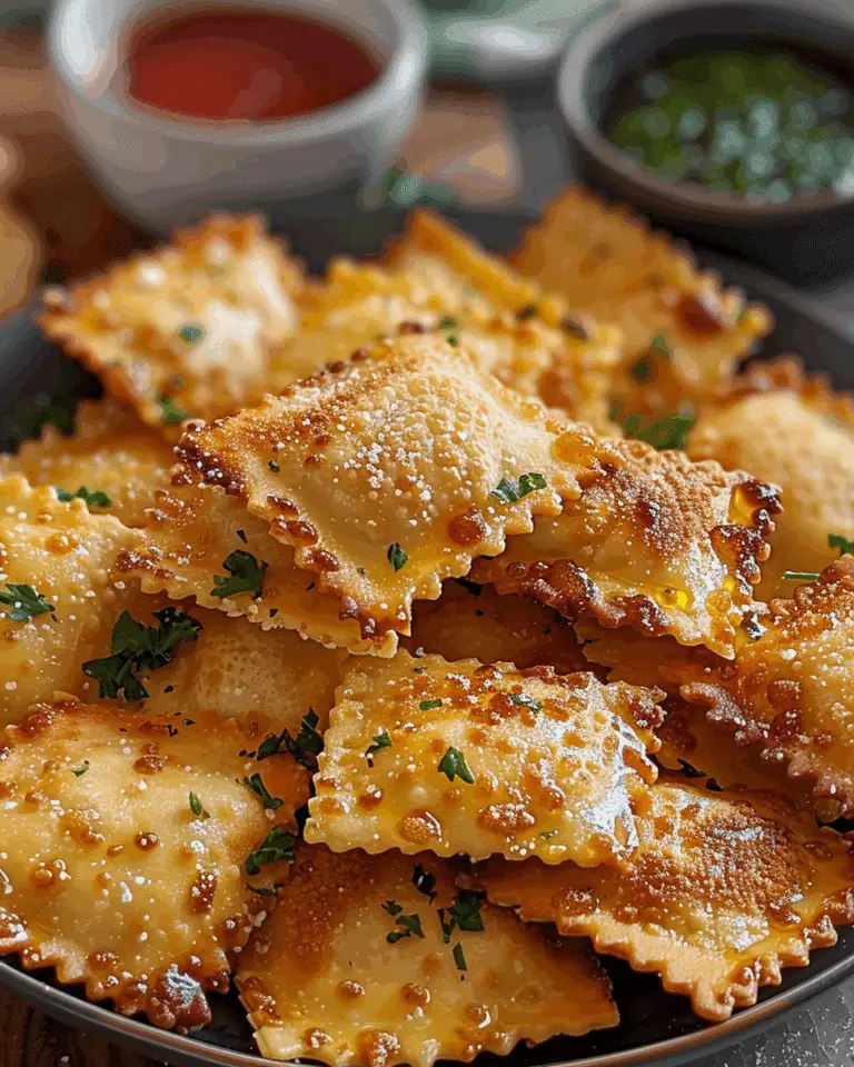 Butter-Toasted Ravioli – A Crispy, Cheesy Delight!
