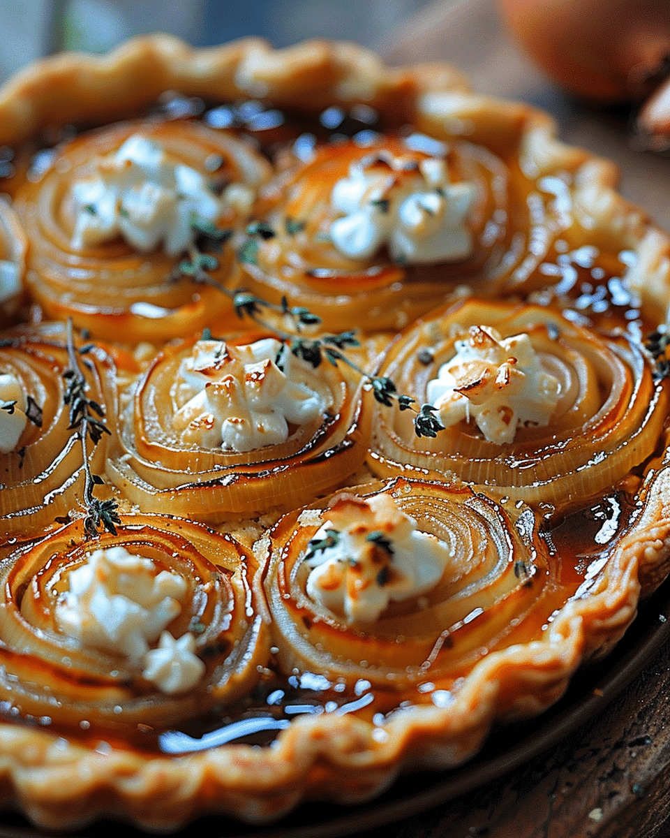 Caramelized Onion & Goat Cheese Tart – A Savory Masterpiece!