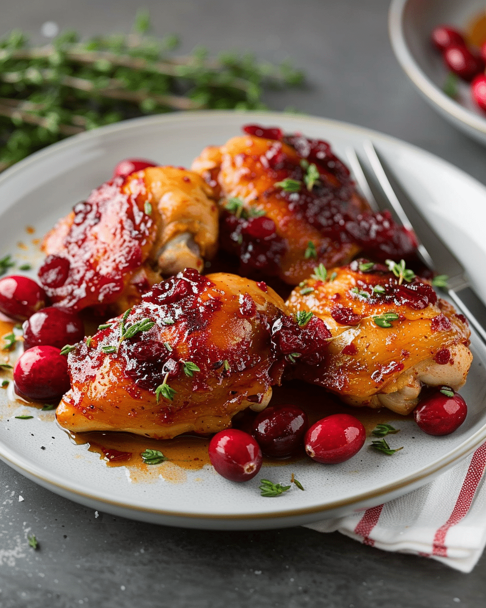 Cranberry Chicken Thighs – Glazed & Juicy in 35 Minutes