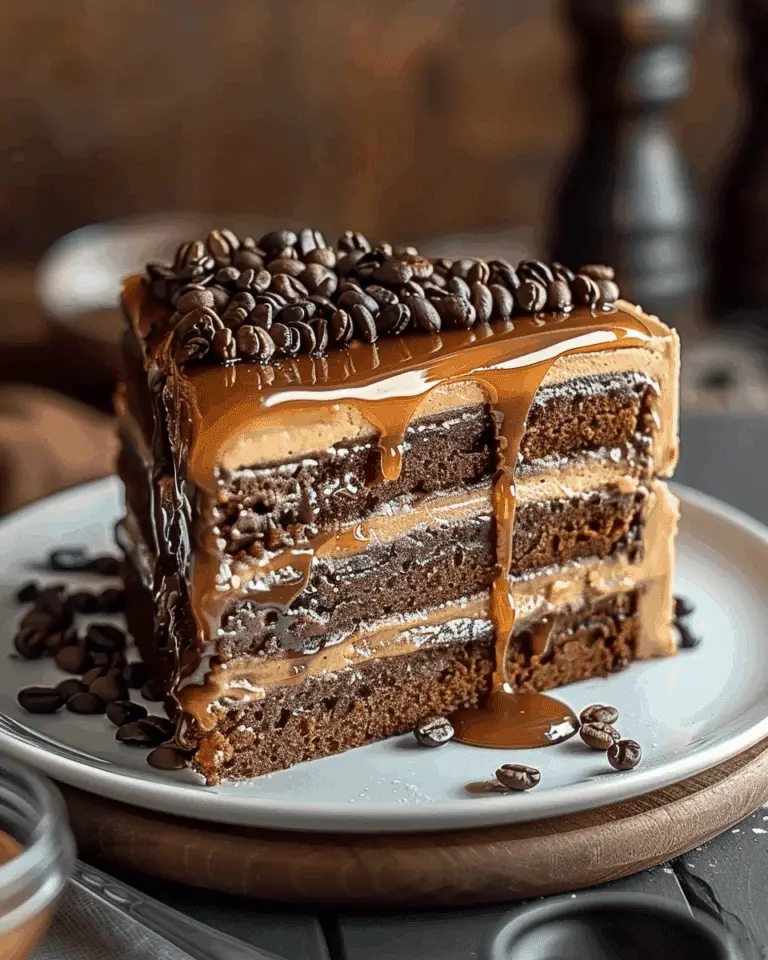 Gooey Coffee Caramel Cake