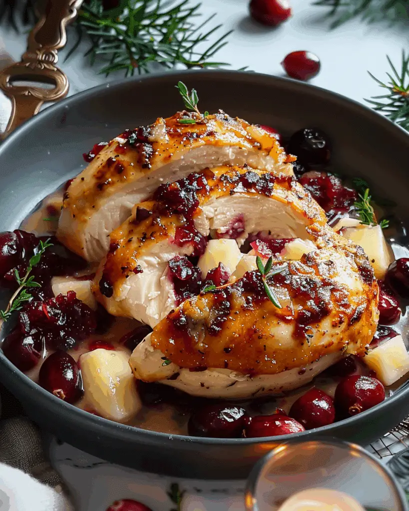 Impressive Cranberry Brie Stuffed Chicken