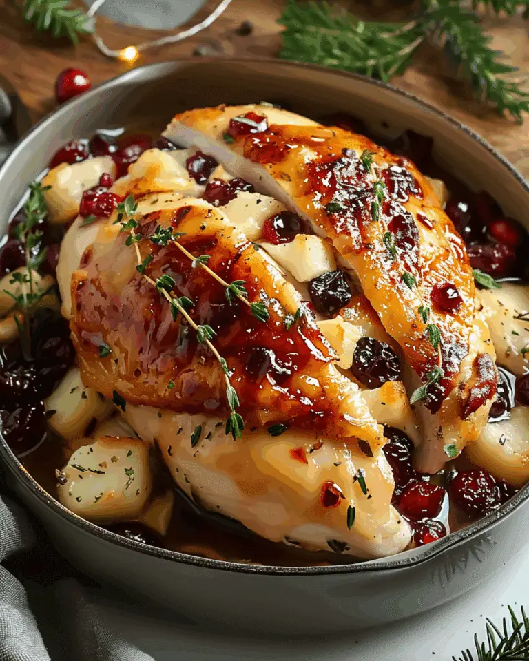 Impressive Cranberry Brie Stuffed Chicken