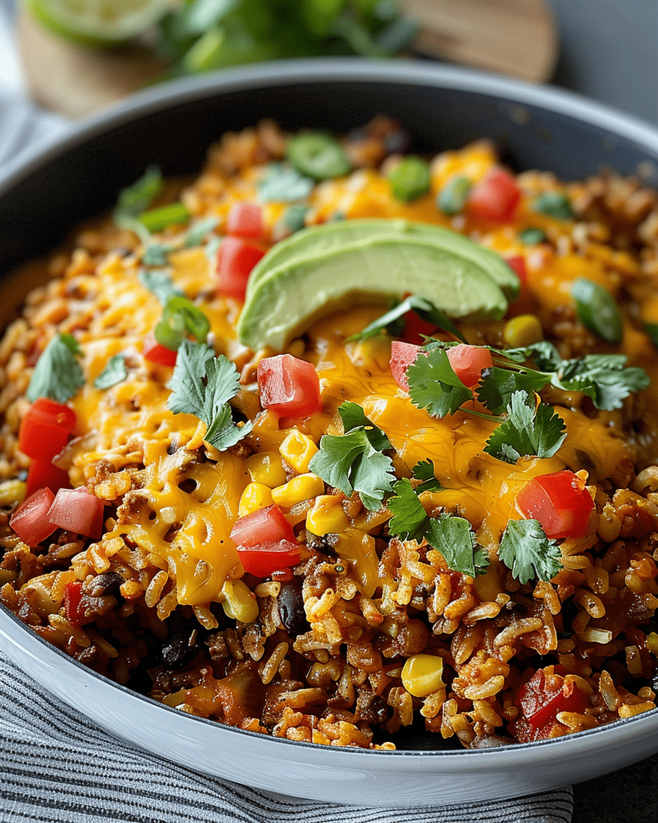 One-Skillet Mexican Rice Casserole
