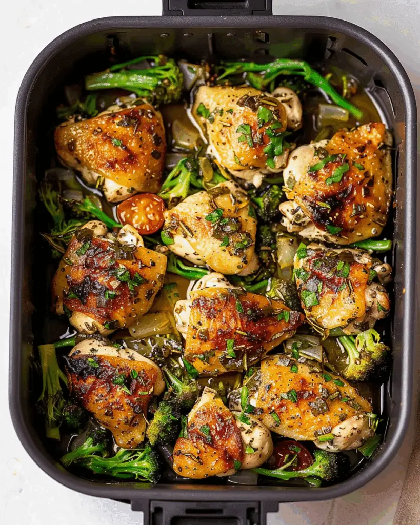 Air Fryer Garlic Butter Chicken Traybake