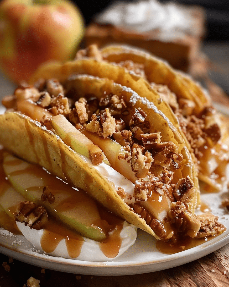 Apple Cheesecake Tacos