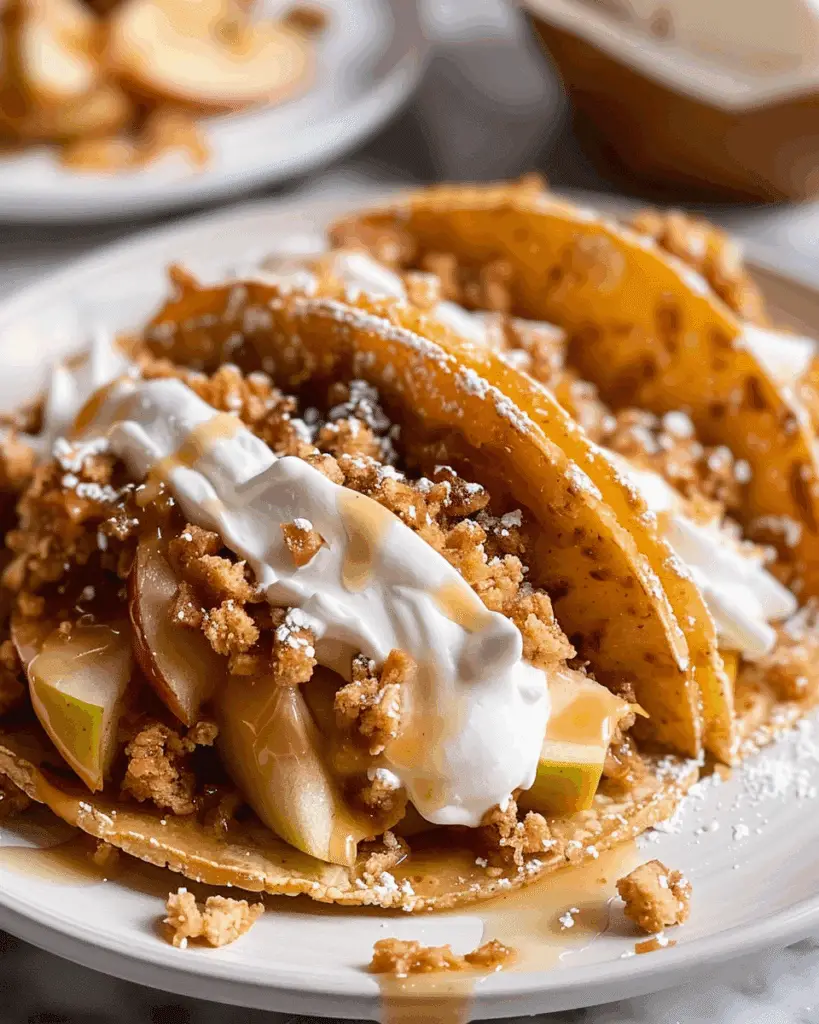 Apple Cheesecake Tacos