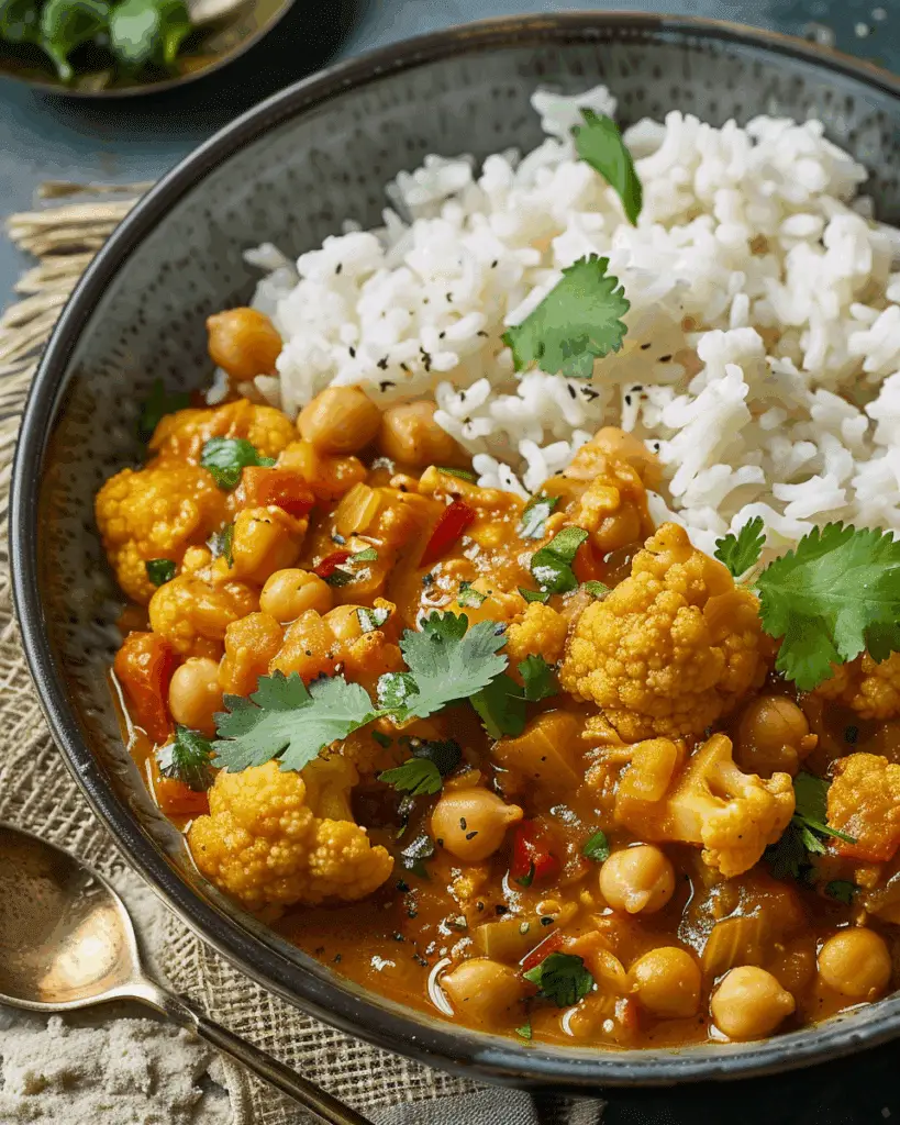 Cauliflower and Chickpea Curry Recipe