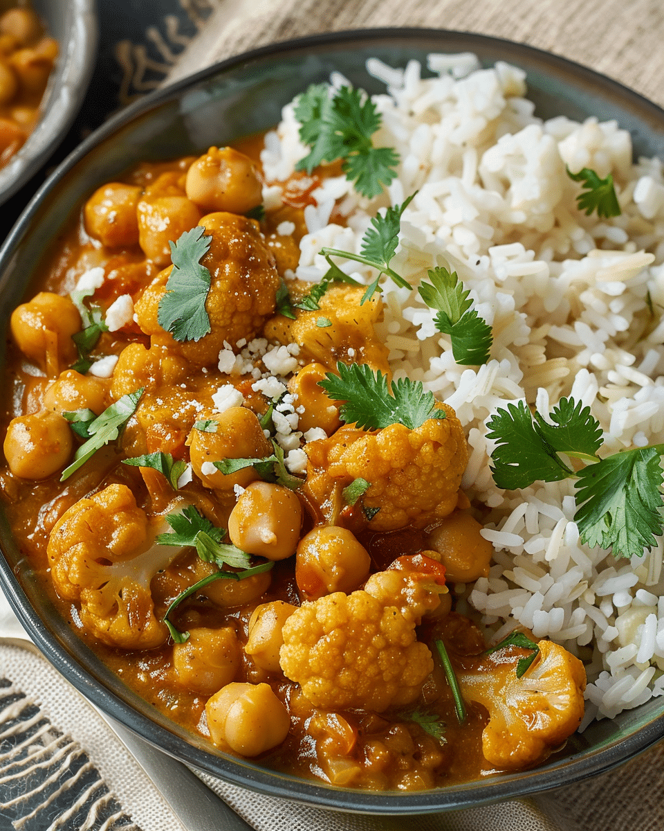 Cauliflower and Chickpea Curry Recipe