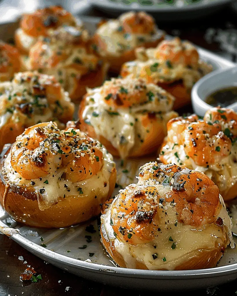 Crabby Shrimp-Stuffed Garlic Bread Bombs