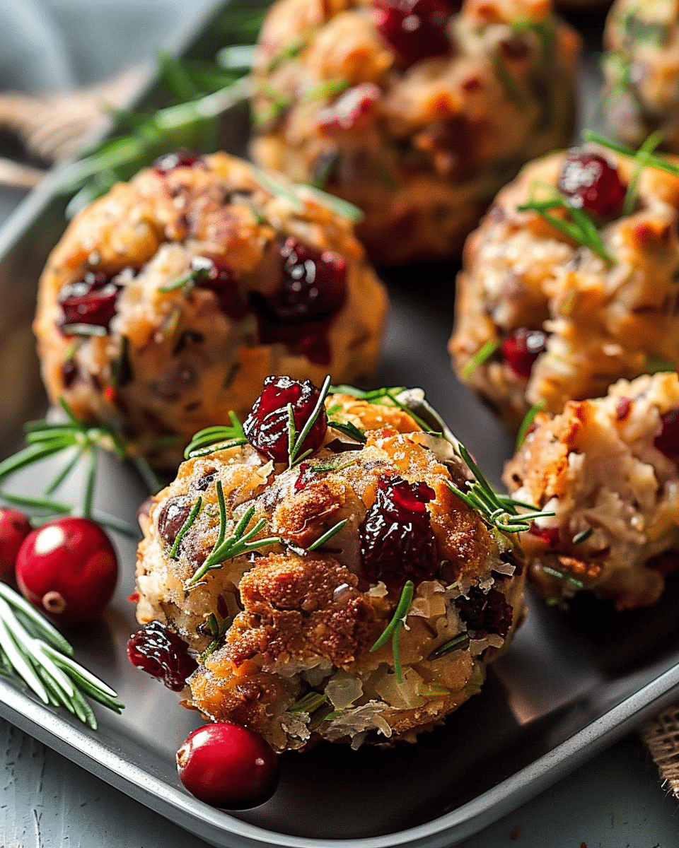 Cranberry & Turkey Stuffing Balls