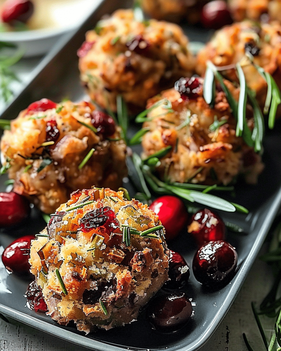 Cranberry & Turkey Stuffing Balls