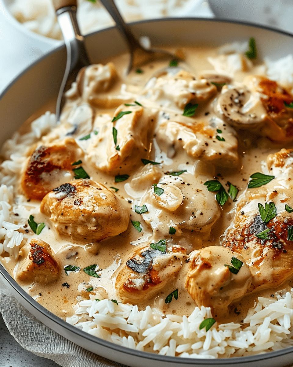 Creamy Smothered Chicken and Rice Recipe for Cozy Nights