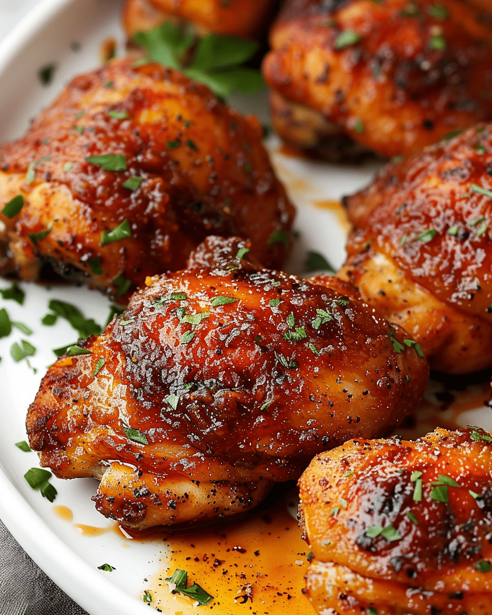 Crispy and Juicy BBQ Baked Chicken Thighs