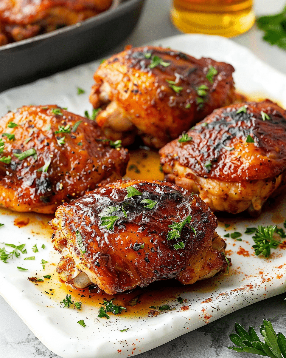 Crispy and Juicy BBQ Baked Chicken Thighs