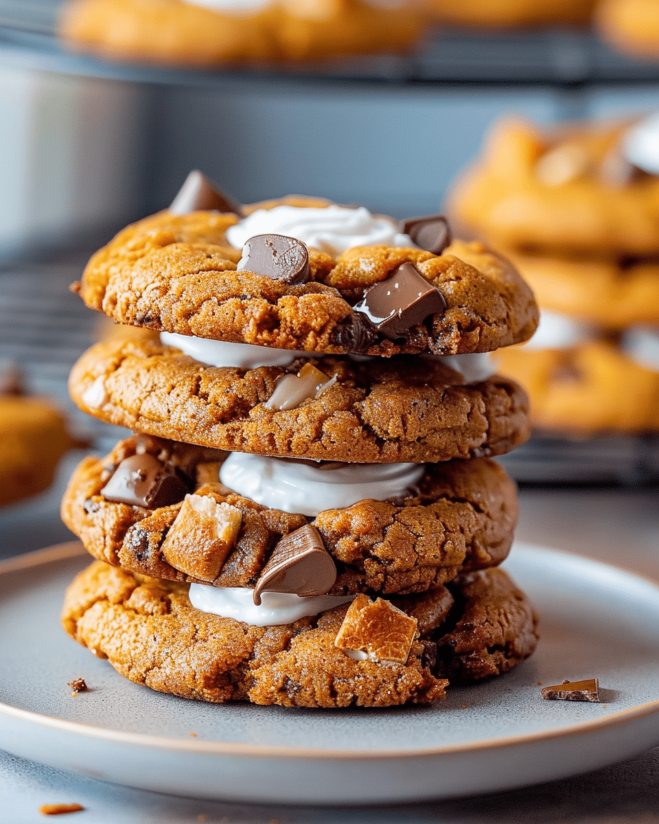 Delicious Pumpkin S’mores Cookies