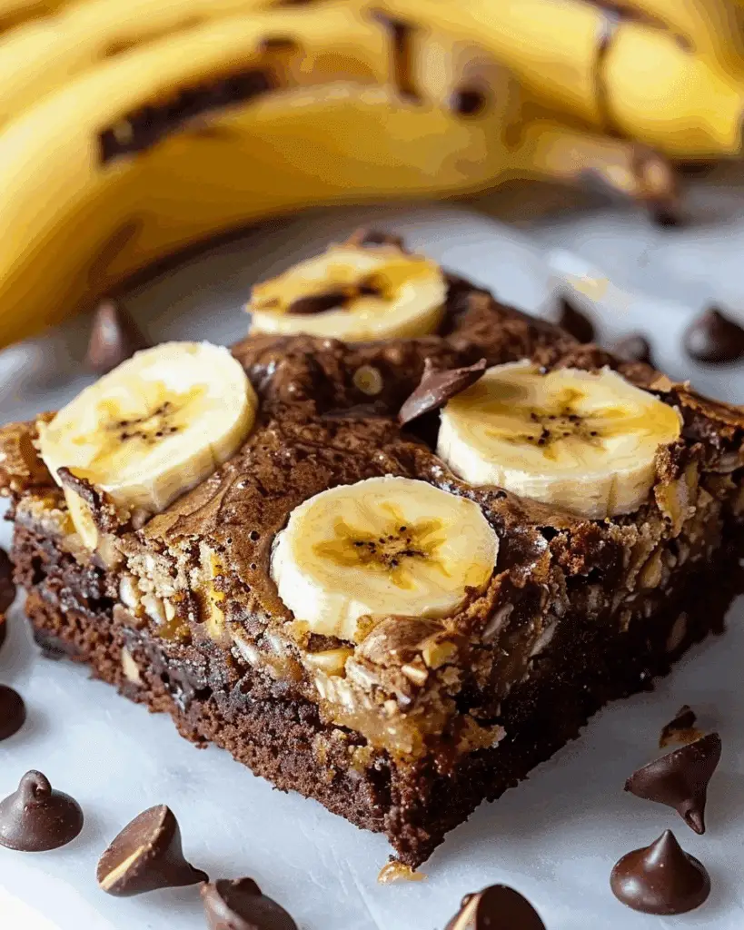 Fudgy Banana Bread Brownies – The Perfect Mix of Cake & Brownies!