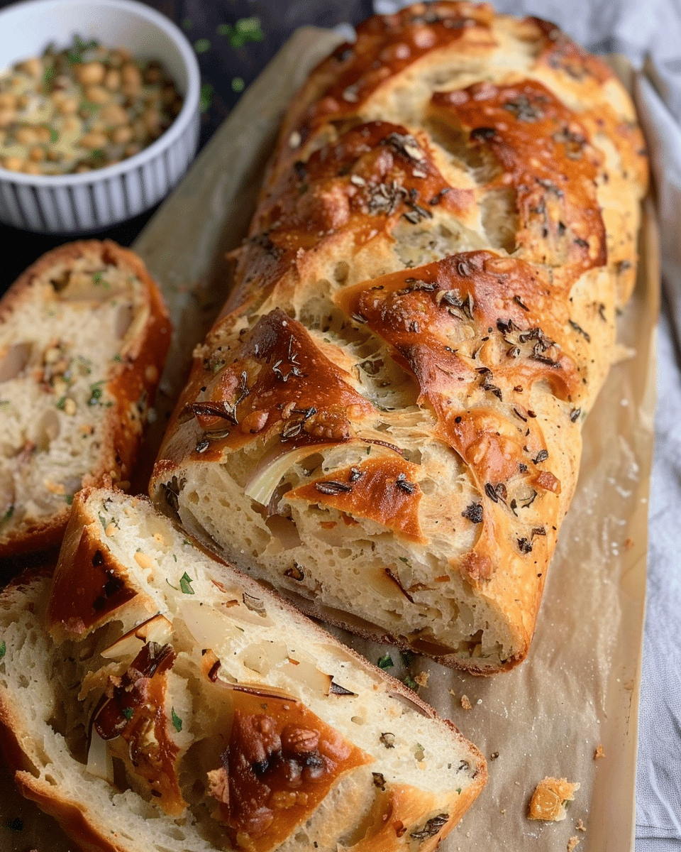 Garlic Onion Bread Recipe