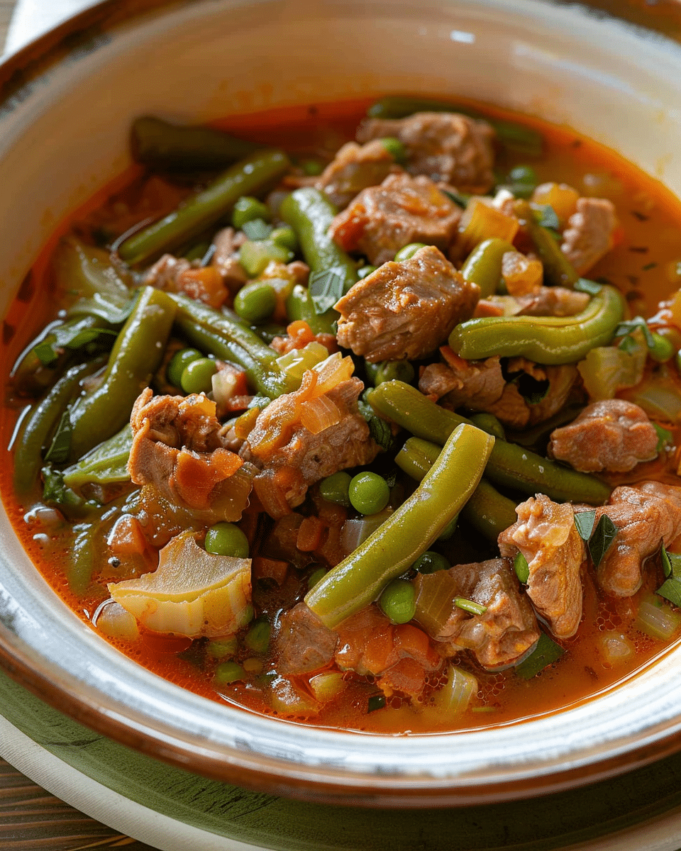 Etli Taze Fasulye – Green Bean Stew with Meat