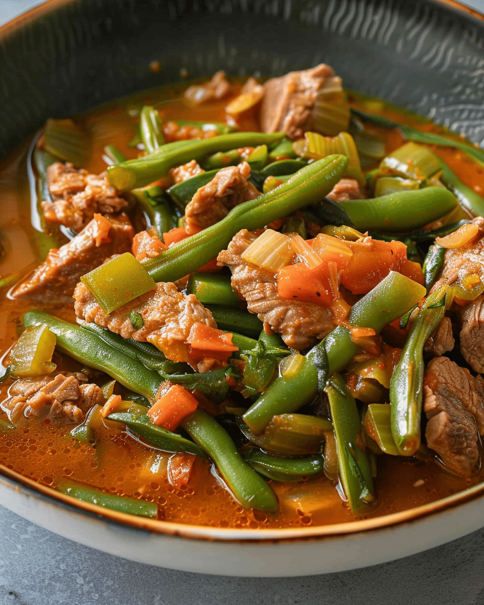 Etli Taze Fasulye – Green Bean Stew with Meat