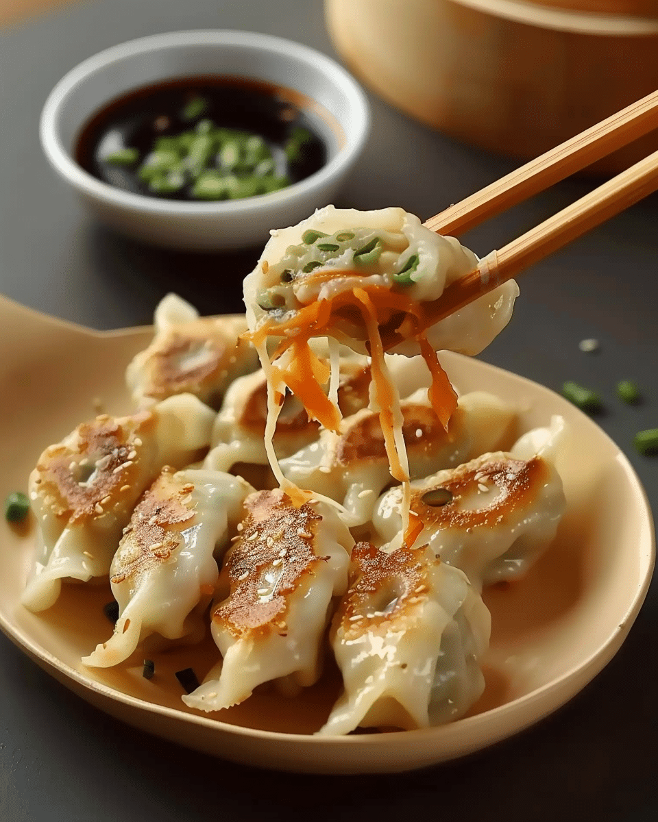 Irresistible Spicy Ramen Dumplings with Cheesy Dipping Sauce