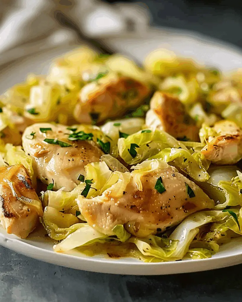 Irresistibly Easy Sautéed Garlic Cabbage with Tender Chicken Recipe