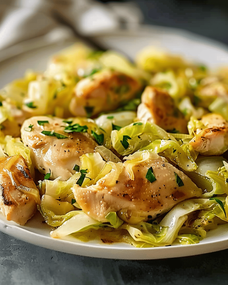 Irresistibly Easy Sautéed Garlic Cabbage with Tender Chicken Recipe