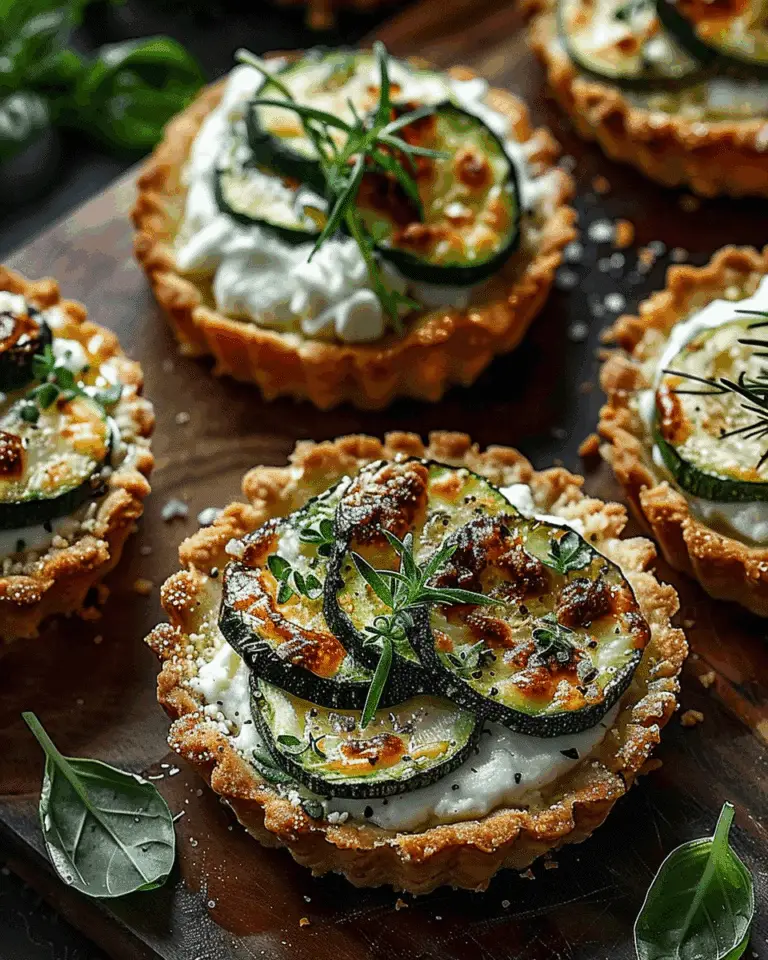 Mini Zucchini Tartlets with Goat Cheese