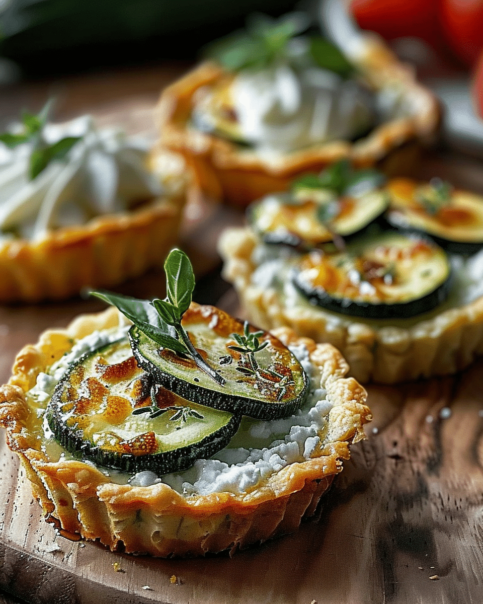 Mini Zucchini Tartlets with Goat Cheese