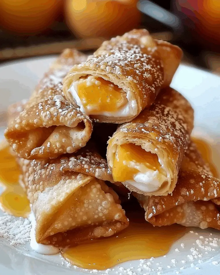 Peach Cobbler Egg Rolls Recipe