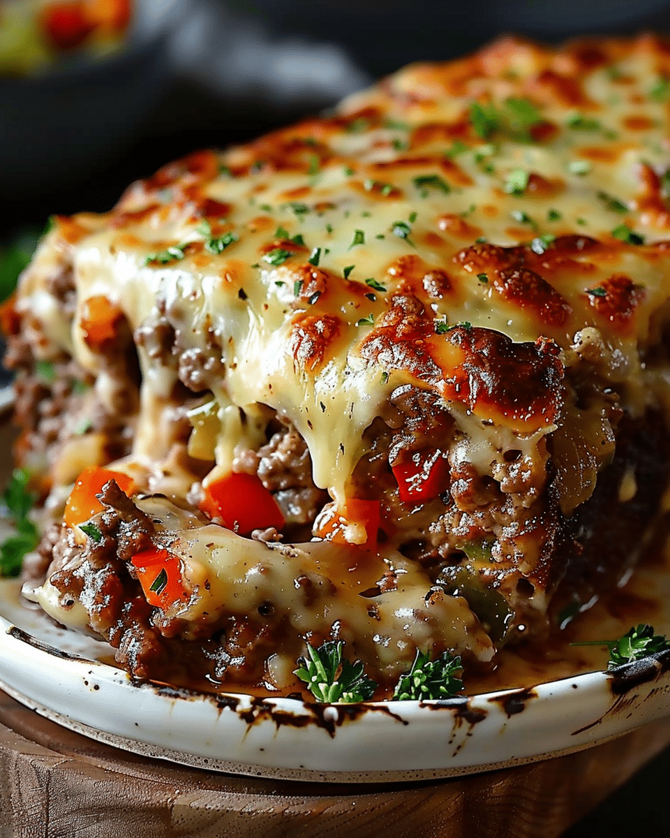 Philly Cheesesteak Meatloaf: A Cheesy, Beefy Twist on a Comfort Food Classic
